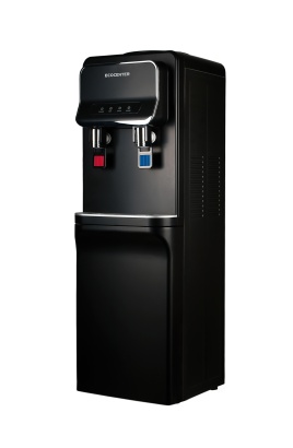 кулер (диспенсер) ecocenter g-f93ec со шкафчиком , черный