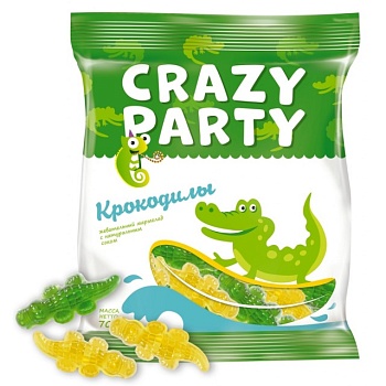 мармелад жевательный фигурный "крокодилы" 70 г, акф 