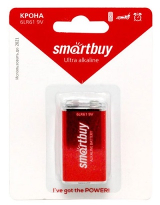 элемент питания крона smartbuy 6lr61/1b(12/240)