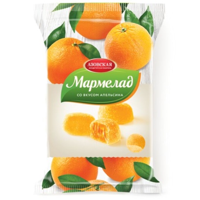 мармелад желейный со вкусом "апельсина" 300 г, акф 