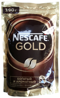 кофе nescafe gold 190 г растворимый в вакуумном пакете фото 1