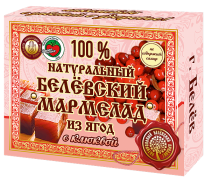 мармелад белёвский "клюква" 230 г