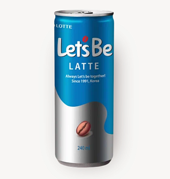 кофе let's be latte 0,24 л, ж/б