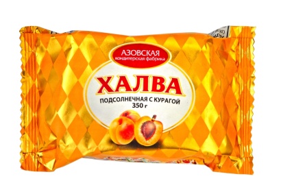 халва подсолнечная с курагой 350 г, акф 