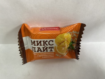 конфеты грильяж мягкий с возд рисом, цук. манго и апельсина глазир. микс лайт 500 г