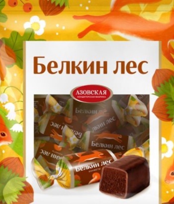 конфеты помадные глазированные "белкин лес" 250 г, акф 