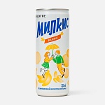 газированный напиток lotte milkis банан 0,25 л, жб