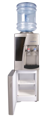 кулер (диспенсер) ecocenter s-f30f с холодильником , серо-бежевый металлик фото 1